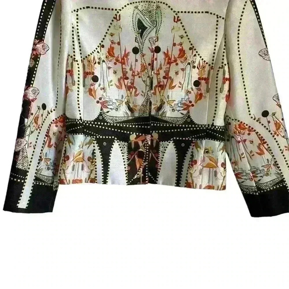 Piccione Piccione Designer 3D Graphic Whismy Feminine Blazer Top Size 42/M - Picture 4 of 12